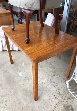 Small oak dining table