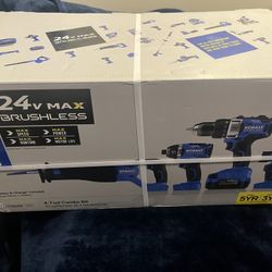 Kobalt Net-Gen 4-Tool Brushless Power Tool Combo Kit With Soft Case