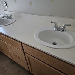 Cabinets, Counter And Sink