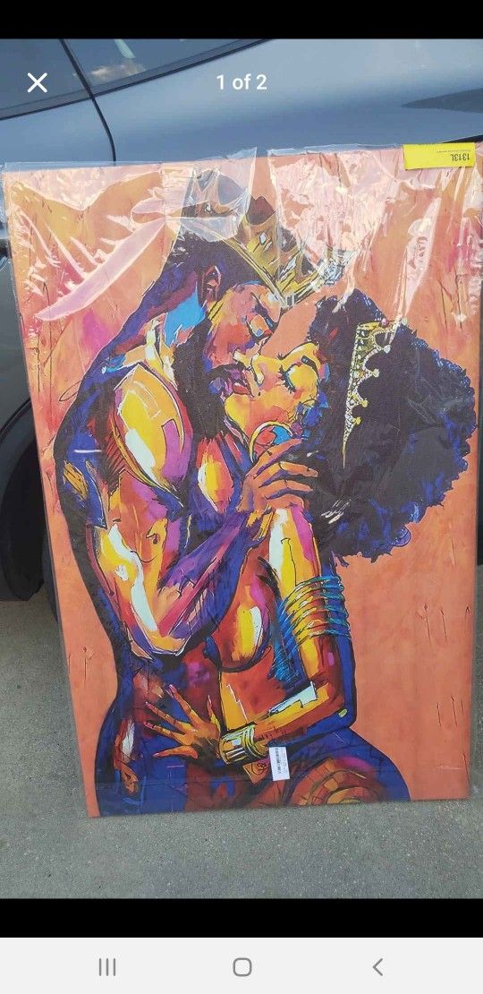African Queen and King Canvas Wall Art