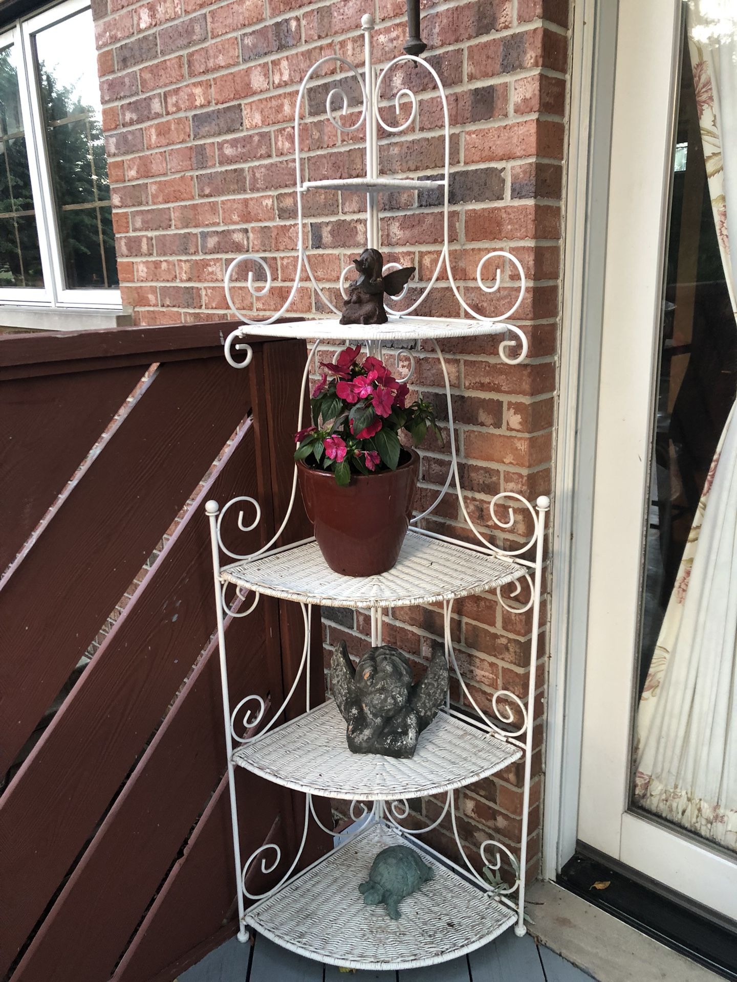 5 Tier Metal/wicker Plant Rack