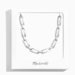 Madewell Rectangular Chain Necklace NWOT