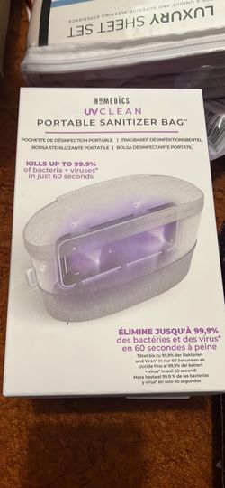 New In Box HoMedics UVclean Portable Sanitizer Bag