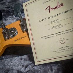 Fretless American Fender Professional 2 Bass 4 String Guitar With Hard Shell Case