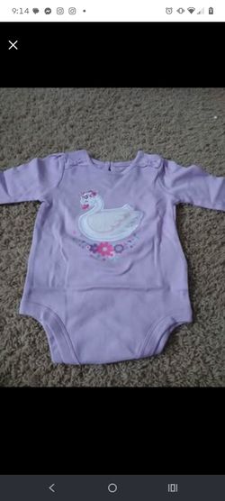18m girls swan onesie shirt