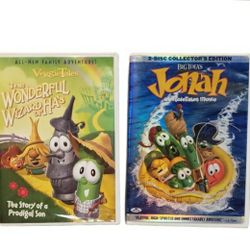 VeggieTales dvds 2 disc Jonah movie and Wonderful Wizard of Ha's