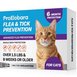Flea and Tick Prevention for Cats & Kittens: Waterproof Topical Cat Flea and Tick Treatment – Fast-Acting & Long-Lasting At Home Flea Control for Cats