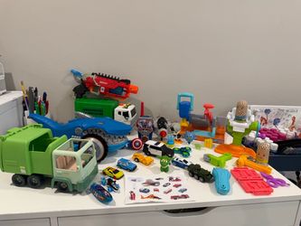 Large Mixed Toy Lot – Hot Wheels, Captain America, Avengers, X-Shot, Cars, Trucks & More!