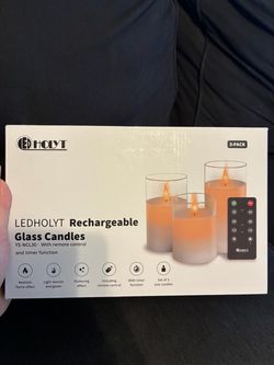 Rechargeable glass candles- MAKE OFFER