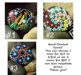 Hand Painted Mandela Style Rocks