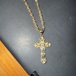 14k cross pendant