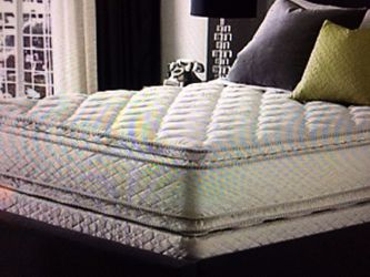Queen pillow top mattress and box springs 200. Brand-new