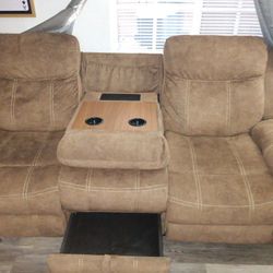 Brown Recliners Set