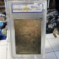 Joe Montana 23 Karat Gold Graded 10