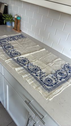 Pretty embroidered tablecloth