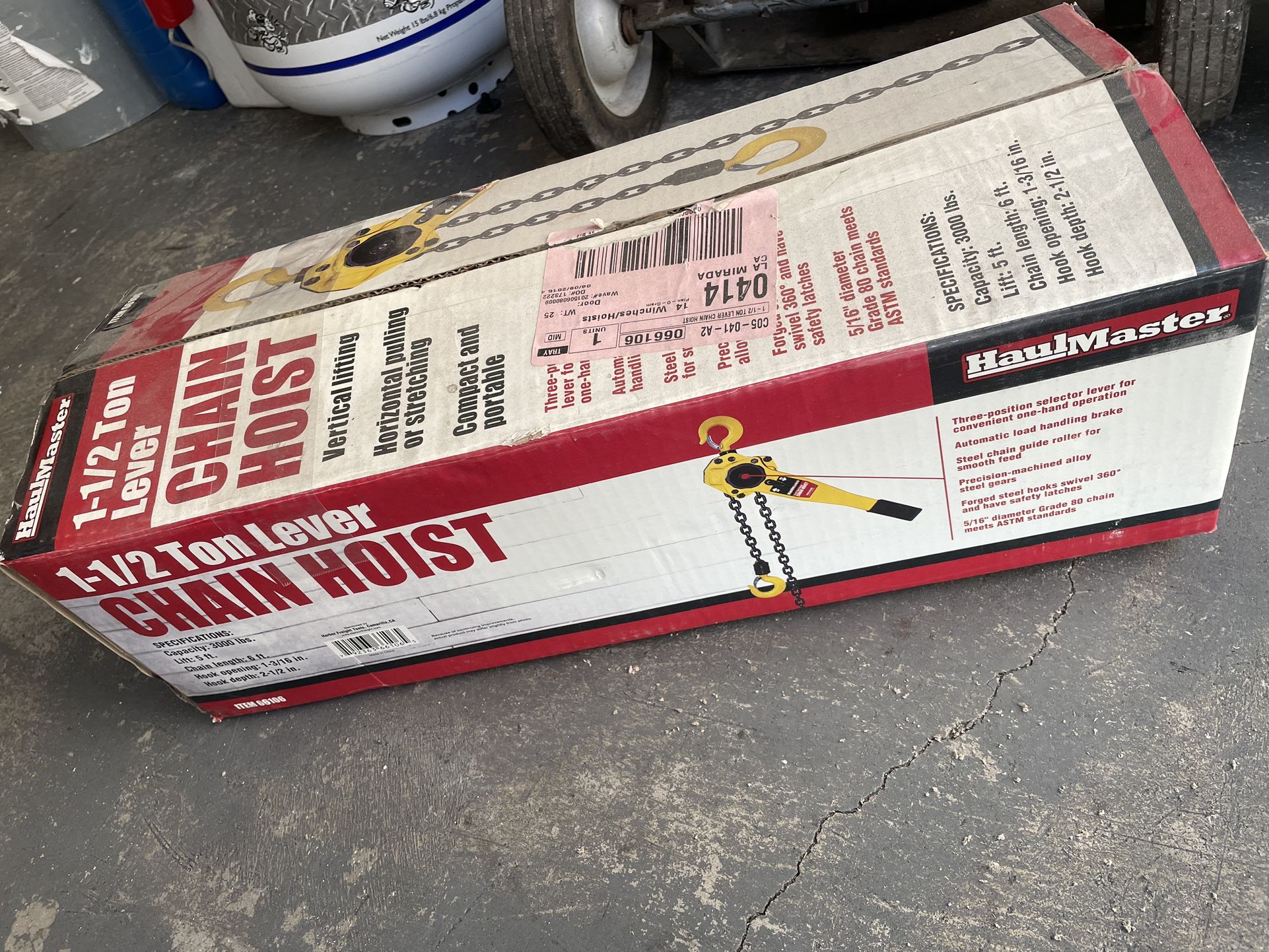 1-1/2 Ton Lever Chain Hoist