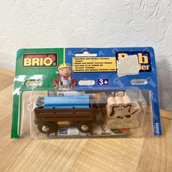 2003 Brio Wooden Train #32824 Bob The Builder Scruffy & Farmer Pickles’ Wagon