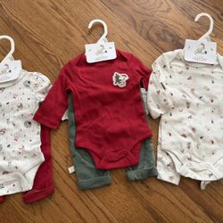 Baby Girl /Unisex Peanuts Little Snoopy Christmas Size 0-3 Months & Unisex Outfit 0-3
