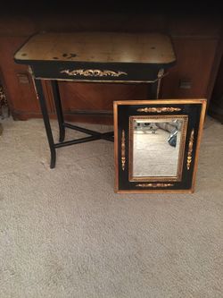 Small Desk With Matching Mirror