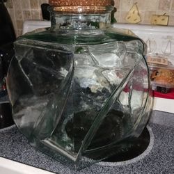 Ex Ex Larg Glass Jar Cork Lid 10 Firm Look My Post Tons Item