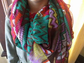 Colorful, lightweight infinity scarf