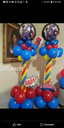 Superhero balloon decorations