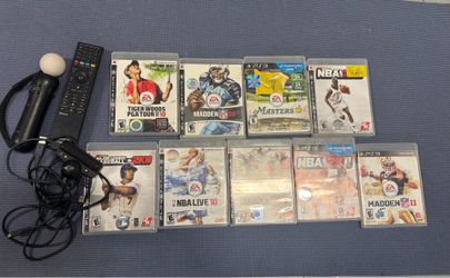 OEM Sony PS3 PlayStation Move Motion & with 9 Games Bundle Deal