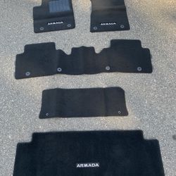 2023 NISSAN ARMADA OEM FLOOR-MATS!!! Brand New FULL SET !!! + 2 ALL WEATHER MATS!!