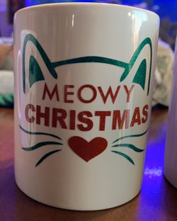 11 oz coffee cups, $5 ea! Great lil Christmas gifts