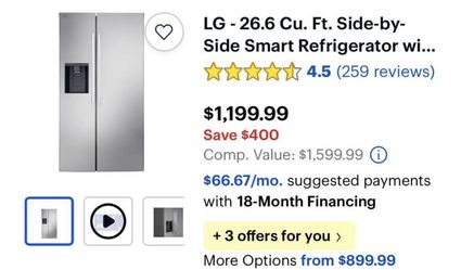 LG Side-by-Side Stainless Steel Refrigerator