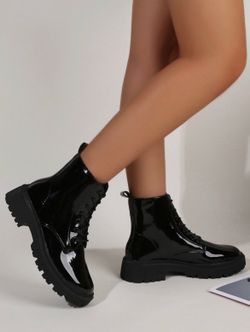 Patent Combat Boots 🖤