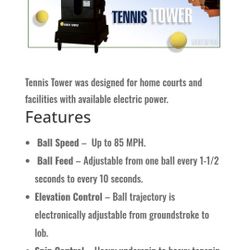 Tennis Tower Tennis Ball Machine with Oscillation and Remote