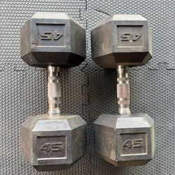 Dumbbells Weights 45lbs Pair
