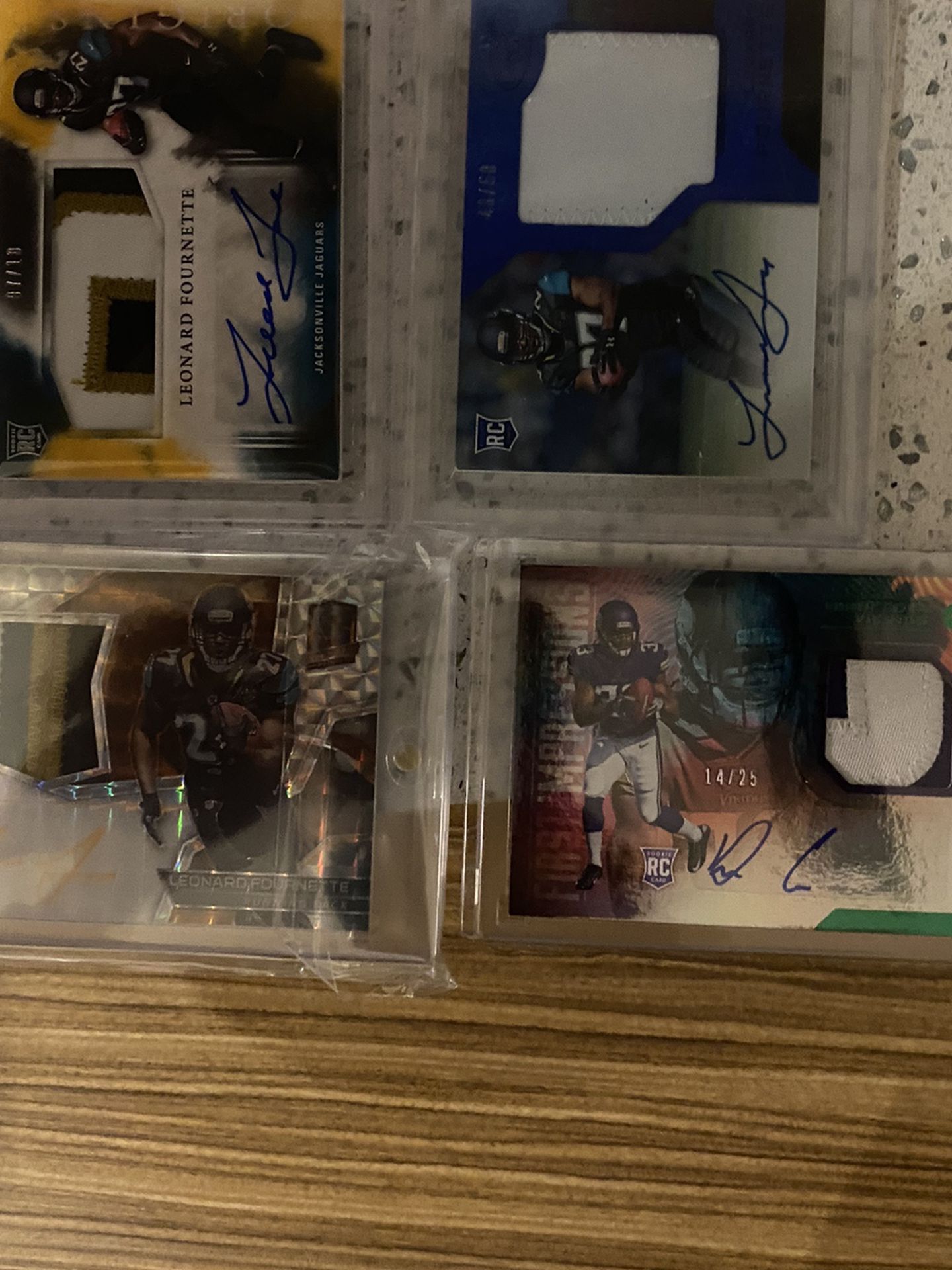 Leonard Fournette RC Lot And Dalvin Cook Lot 3 Fournette And 1 Cook RC