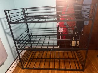Bunk bed triple bed frame no mattress just frame