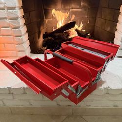 New In Box Bulldog Collapsible Folding Tool Carrier Storage Box With 14 Pc Socket Wrenches Set Included 