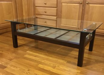 Two layers of glass coffee table standard $160