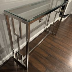 Modern Console Table With Chrome Frame 