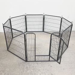 $90 (New) Heavy duty 32” tall x 32” wide x 8-panel pet playpen dog crate kennel exercise cage fence 