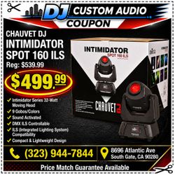 Chauvet DJ Intimidator Spot 160 ILS Spotlight Gobo Projector 32 Watts LED Sound Activated DMX 🚨 Payment Options Available 🚨 No Credit Needed 🚨