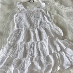 New! Gymboree Girls’ White Summer Dress w/ Bow *Size 6