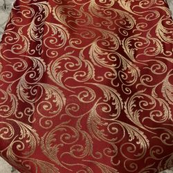 Gold And Burgandy Fabric