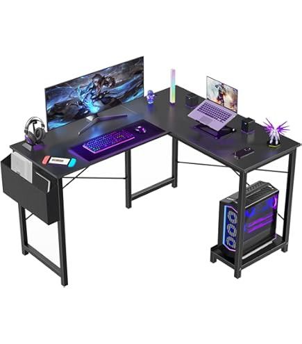 Computer Desk D-L02-49IN-BK L Shape Desk