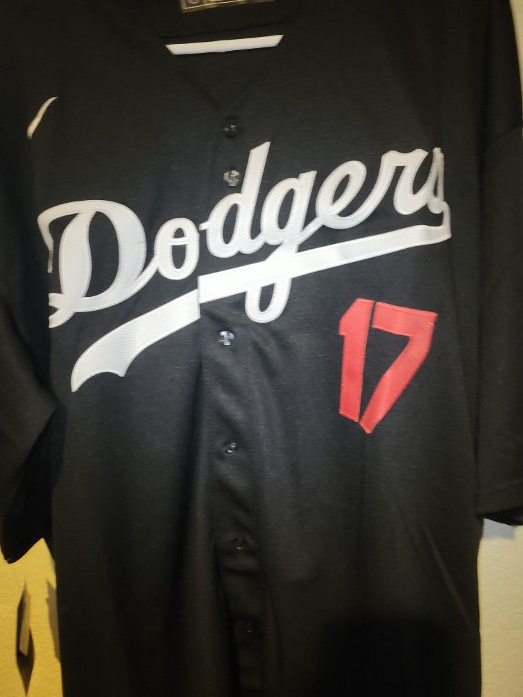 Shohei Ohtani Black And Red Dodgers Baseball Jersey XXL XXXL
