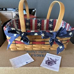 Longaberger Vintage Collectible NWT All American Small Market Basket Combo
