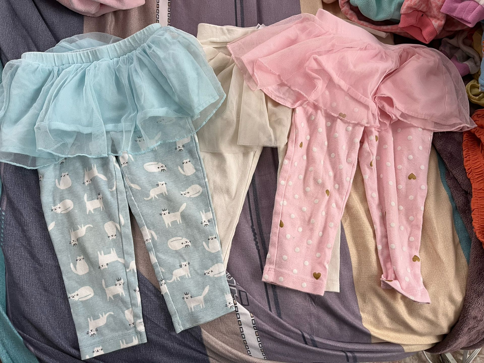 Set of 3 carters Tulle Skirt Pants for Toddler Girls 18M