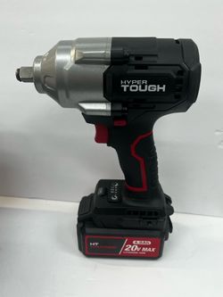 Hyper Tough 20V Max Compact Brushless 1/2-inch Impact Wrench with 4.9Ah Lithium-lon Battery and Charger, 350 ft-lbs Torque