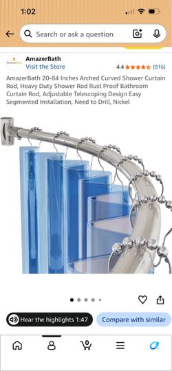 Curved Shower rod