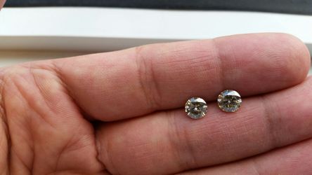 2.10 H Carat Diamond Earrings 14k WG Studs