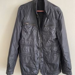 Multi-pocket workwear-style lightweight jacket • Dark gray multi-pocket lightweight functional jacket, suitable for both business and casual wear, wit